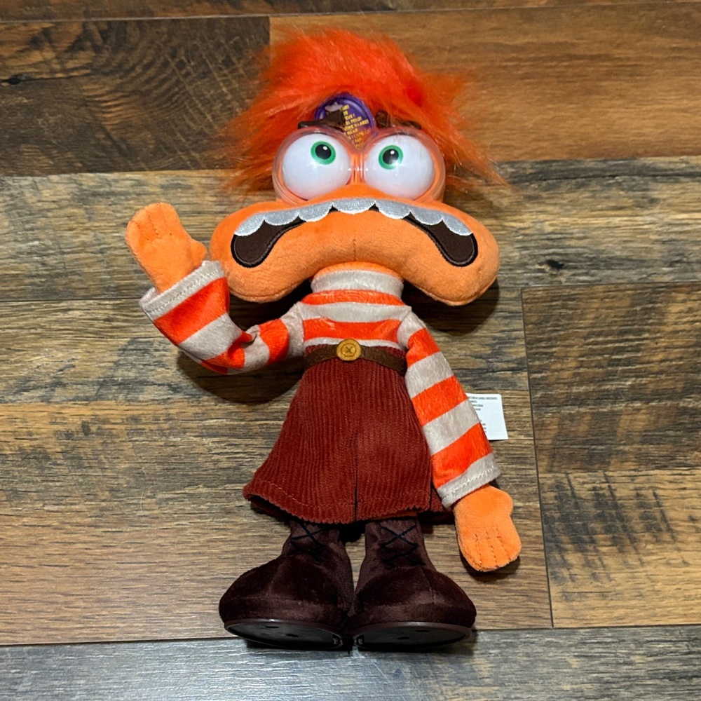 2024 Disney Inside Out 2 ANXIETY Posable Arms Eyes Shaking Talking Figure 13”